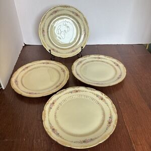 KPM Royal Ivory Germany Dinner Plates The Festival Pattern 7.5" Set Of 4